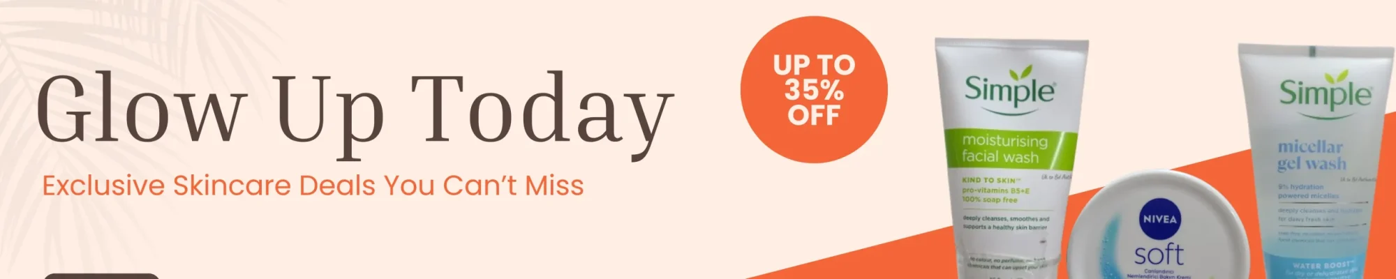 Orange Aesthetic Skincare Sale Banner (1)